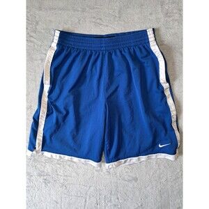 Nike Basketball Training Shorts Mens Large Blue Polyester Athletic Wear